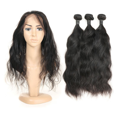 Chiny Long Double Weft 360 Lace Frontal Zamknięcie Natural Wave Human Virgin Hair dostawca