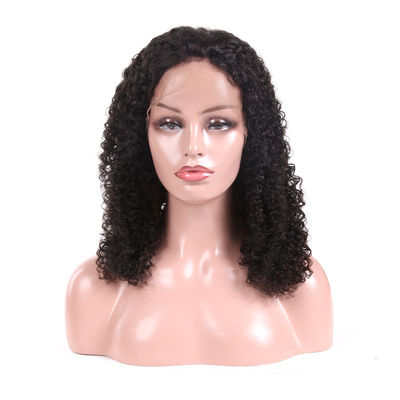 Chiny Natural Black Glueless Full Lace Human Hair Wigs Kinky Curly OEM Service dostawca