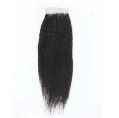 Chiny Gładkie Real 100 Koronkowe zamknięcie z ludzkich włosów Kinky Straight Customized Length dostawca