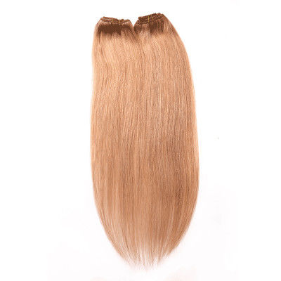 Chiny Brązowy kolor 1B Indian Remy Human Hair Clip In Extensions No Synthetic Hair dostawca