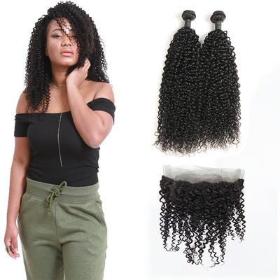 Chiny Długie zdrowe 360 ​​Silk Front Front With Bundles Jerry Wave Customized Length dostawca