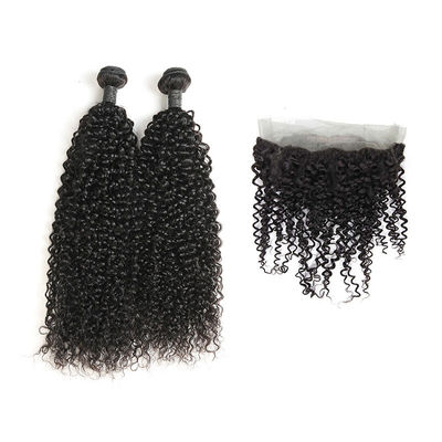 Długie zdrowe 360 ​​Silk Front Front With Bundles Jerry Wave Customized Length dostawca
